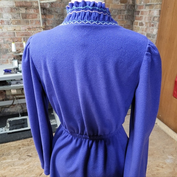 Vintage purple 80's comfy robe Medium - Picture 4 of 8
